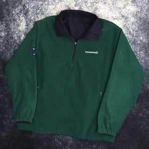 Vintage Navy & Green Eisenegger Half Zip Reversible Fleece Jacket | XL