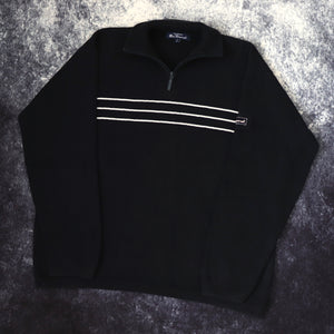 Vintage Navy & White Ben Sherman 1/4 Zip Jumper | Medium