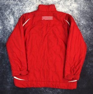 Vintage Red Puma Football Coach Jacket | XL