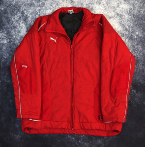 Vintage Red Puma Football Coach Jacket | XL