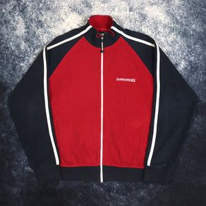 Vintage Red & Navy Lambretta Zip Up Sweatshirt | Small
