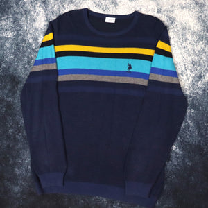 Vintage Stripy U.S. Polo Assn Jumper | Large