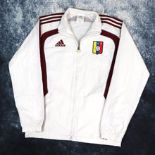 Load image into Gallery viewer, Vintage White &amp; Burgundy Venezuela FC Adidas Windbreaker Jacket | Small
