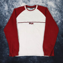 Load image into Gallery viewer, Vintage White &amp; Red Fila Sweatshirt | Small
