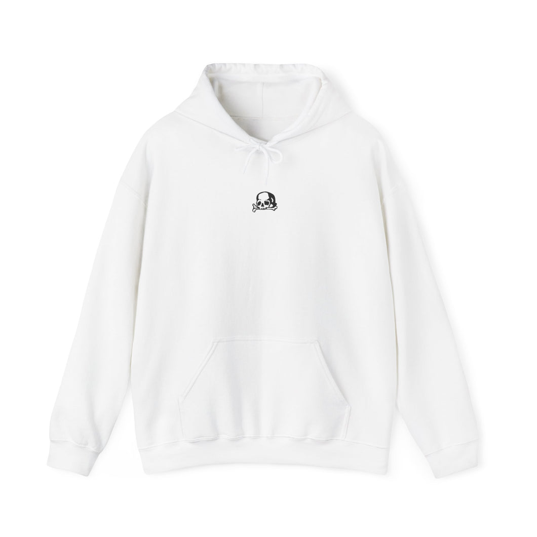 White Sad Skull Hoodie