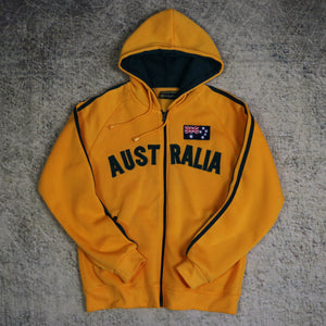Vintage 90's Yellow Australia Zip Up Hoodie | Small