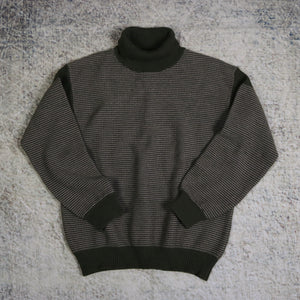 Vintage 90's Khaki Sir Ludwig Turtle Neck Jumper | XS