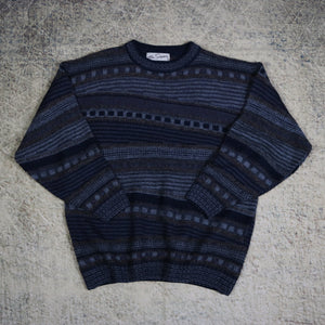 Vintage 90's Navy Tom Sayers Grandad Jumper | Medium