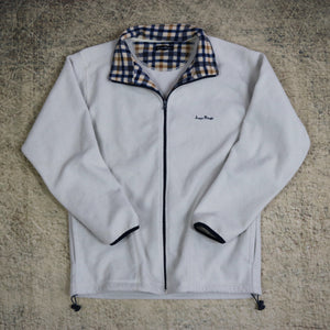 Vintage 90's Cream James Pringle Zip Up Fleece Jacket | Medium
