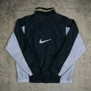 Vintage 90's Forest Green & Grey Nike Half Zip Windbreaker Jacket | XL