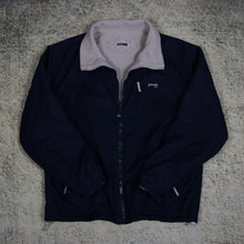 Load image into Gallery viewer, Vintage 90&#39;s Navy &amp; Beige Schott NYC Reversible Fleece Jacket | XL
