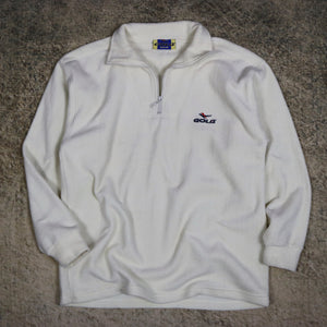 Vintage 90's Beige Gola 1/4 Zip Fleece Sweatshirt | Large