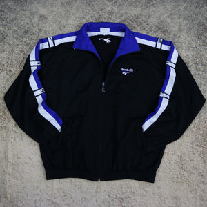 Vintage 90's Black Reebok Track Jacket | Large