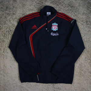 Vintage Black Liverpool Fc Carlsberg Adidas Windbreaker Jacket | Small