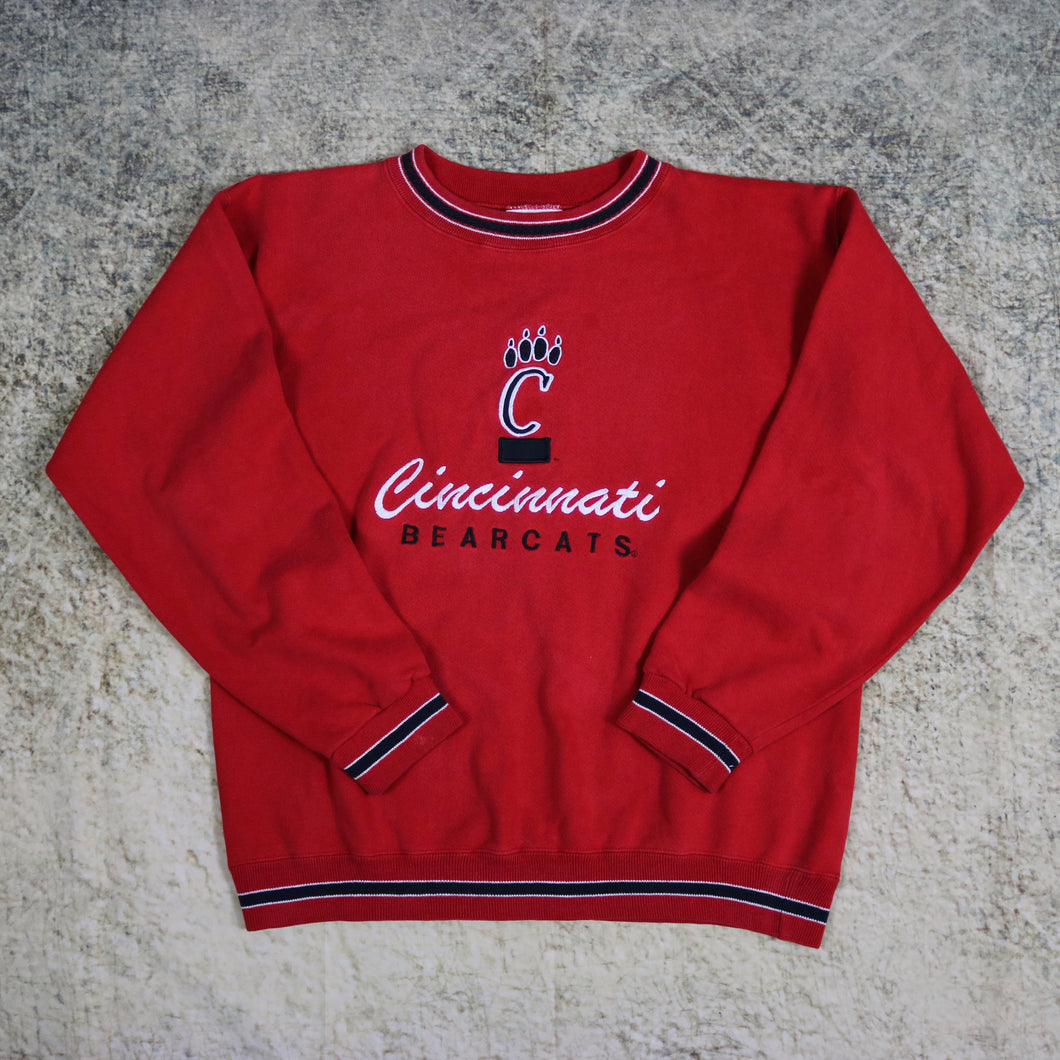 Vintage 90's Red Cincinnati Bearcats Sweatshirt | Medium