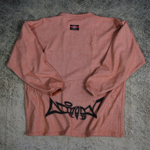 Vintage 90's Orange Animal Reversible Fleece Sweatshirt | 3XL