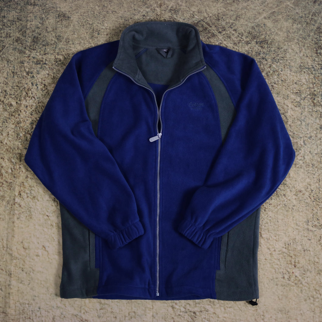 Vintage 90's Blue Cotton Traders Fleece Jacket | Large