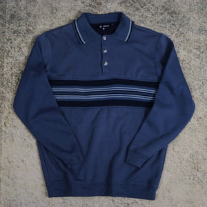 Vintage 90's Navy Polo Sweatshirt | Medium