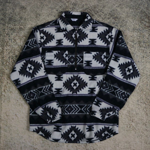 Vintage 90's Aztec Woolworths Half Zip Fleece Sweatshirt | Medium