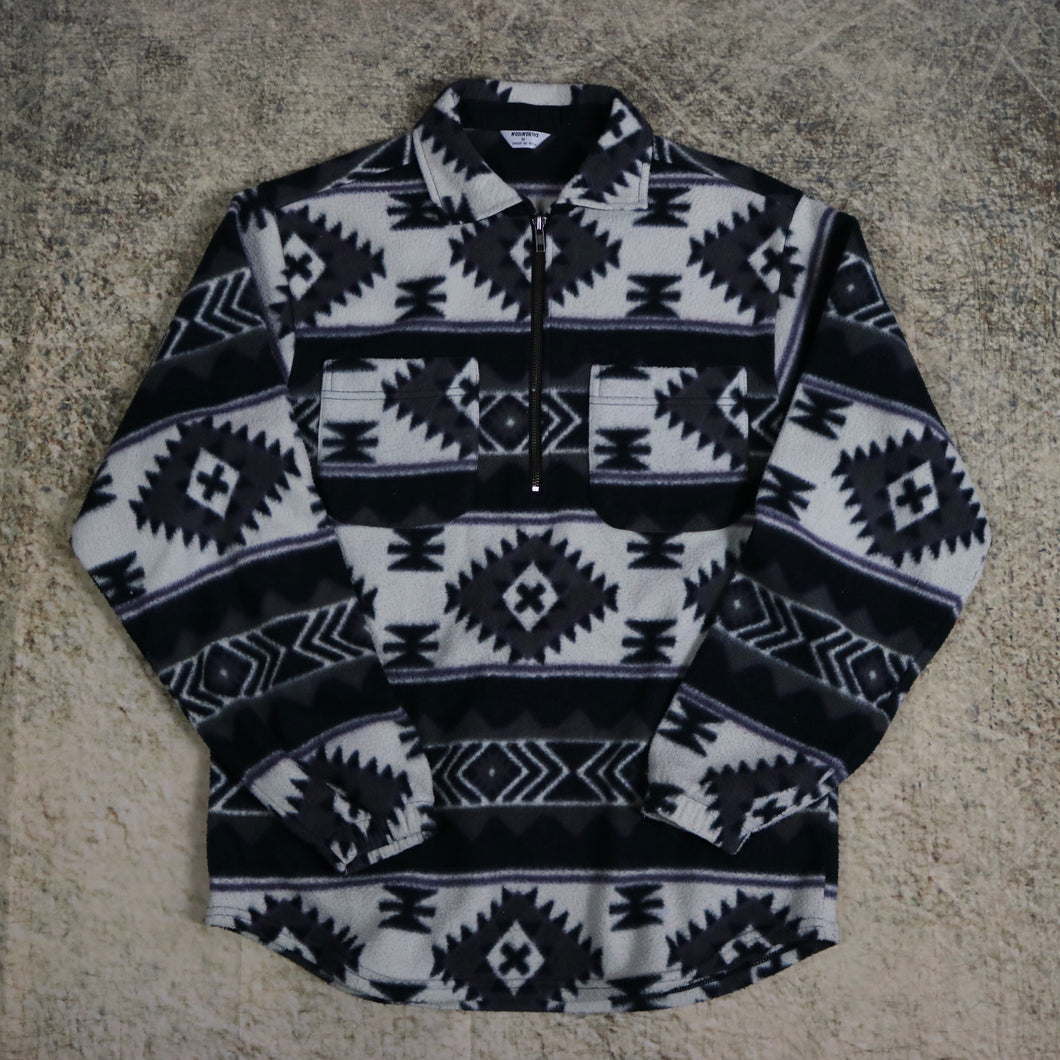 Vintage 90's Aztec Woolworths Half Zip Fleece Sweatshirt | Medium