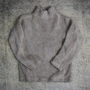 Vintage 90's Beige Peter Storm High Neck Sherpa Fleece Sweatshirt | Small