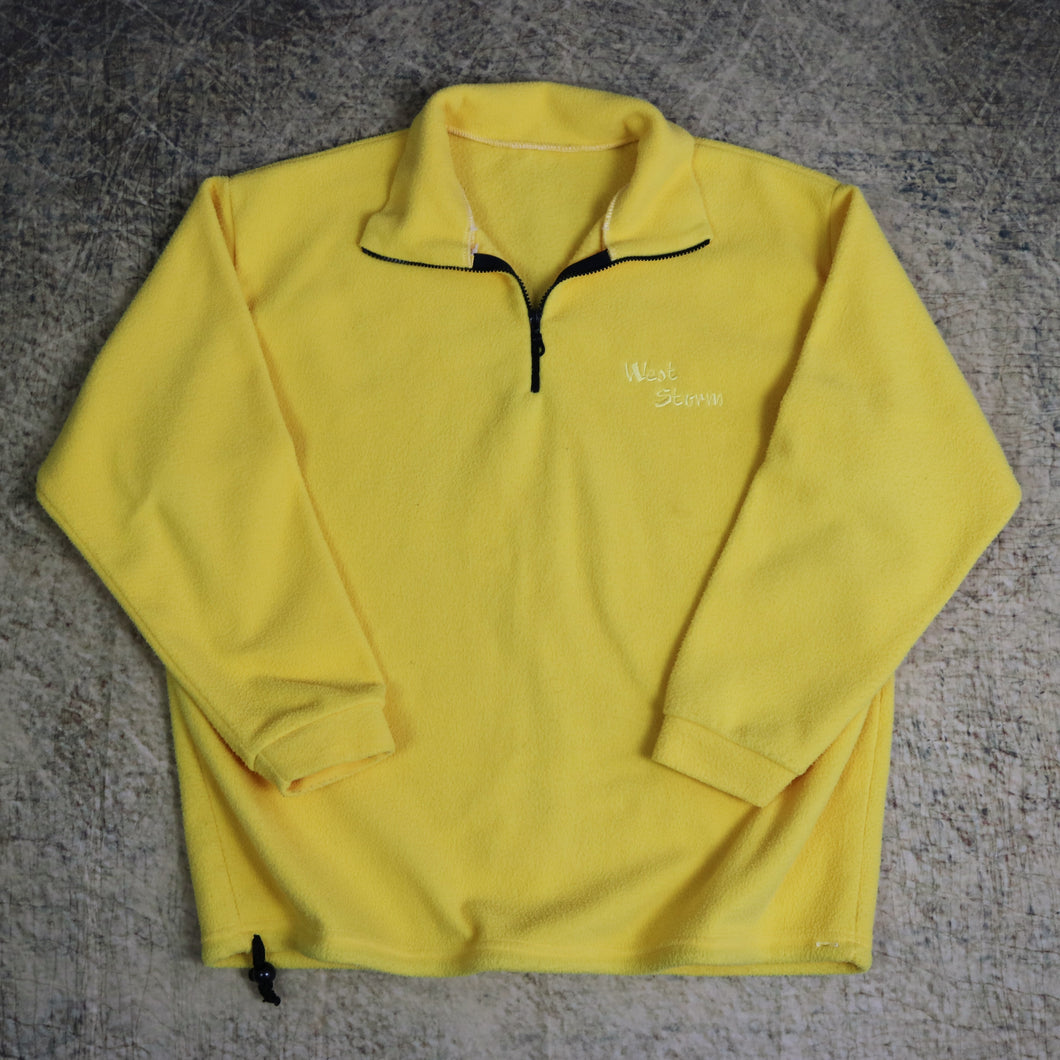 Vintage 90's Yellow West Storm 1/4 Zip Fleece Sweatshirt | XXL