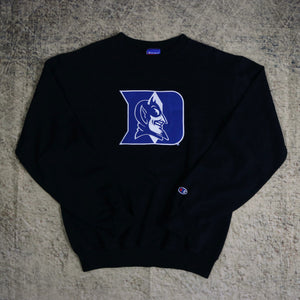 Vintage 90's Black Duke Blue Devils Champion Sweatshirt | Small