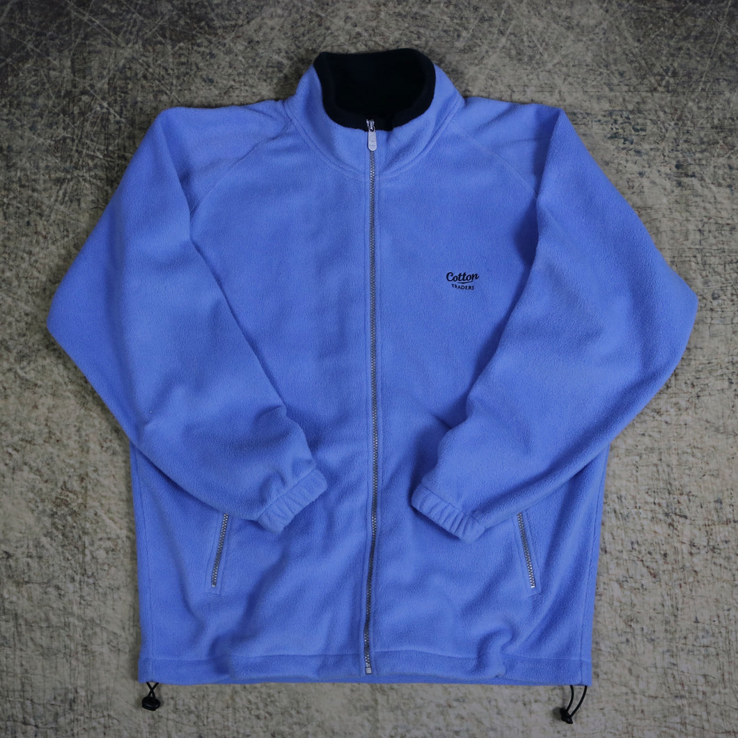 Vintage 90's Baby Blue Cotton Traders Fleece Jacket | XXL