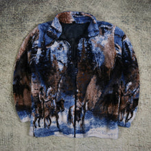 Load image into Gallery viewer, Vintage 90&#39;s Blue Western Cowboy Sherpa Fleece Jacket | Large
