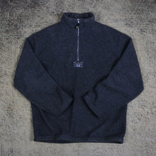 Load image into Gallery viewer, Vintage 90&#39;s Dark Grey Animal 1/4 Zip Fleece Sweatshirt | Large
