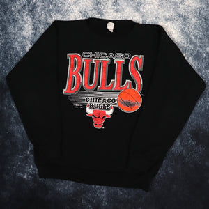 Vintage 90's Black Chicago Bulls NBA Sweatshirt | Medium