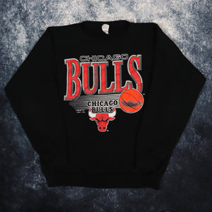 Vintage 90's Black Chicago Bulls NBA Sweatshirt | Medium