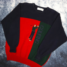 Load image into Gallery viewer, Vintage 90&#39;s Navy, Red &amp; Green Pringle Of Scotland Colour Block Golf Jumper
