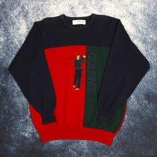 Load image into Gallery viewer, Vintage 90&#39;s Navy, Red &amp; Green Pringle Of Scotland Colour Block Golf Jumper
