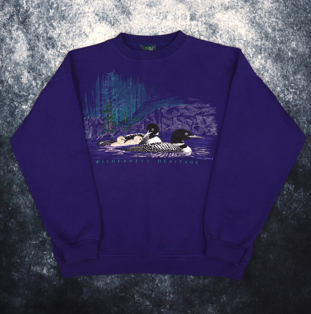 Vintage 90's Purple Wilderness Heritage Duck Sweatshirt | Small