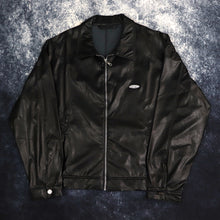 Load image into Gallery viewer, Vintage 90s Black Jet Jeans Faux Leather Jacket | Large
