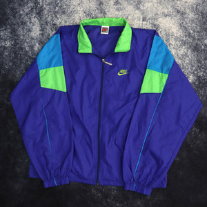 Vintage 90s Blue & Green Nike Windbreaker Jacket | Medium