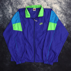 Vintage 90s Blue & Green Nike Windbreaker Jacket | Medium