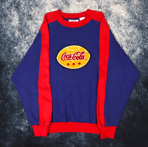 Vintage 90s Blue & Red Coca Cola Sweatshirt | Small