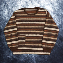 Load image into Gallery viewer, Vintage 90s Brown Stripy Jumper | XS
