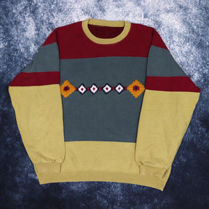 Vintage 90s Colour Block Sweatshirt | Large