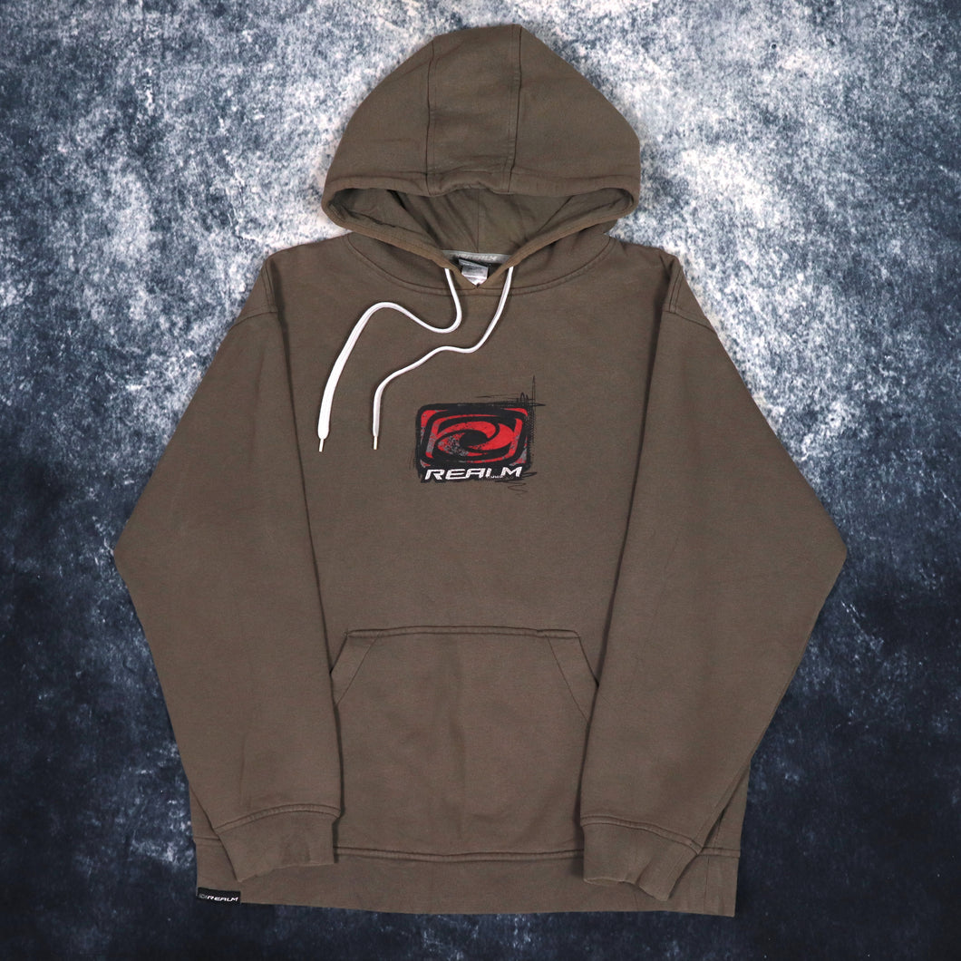 Vintage 90s Dark Grey Realm Hoodie | Small