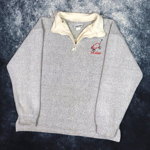 Vintage 90s Grey Limit Line Fire Island 1/4 Zip Sweatshirt | Small