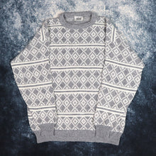 Load image into Gallery viewer, Vintage 90s Grey &amp; Cream Nico Diamond Grandad Jumper | Medium
