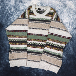 Vintage 90s Monte Carlo Aztec Grandad Jumper | XS