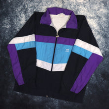 Load image into Gallery viewer, Vintage 90s Navy, Purple, Blue &amp; Grey Leopard Windbreaker Jacket | XL
