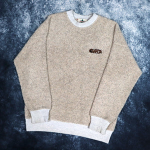 Vintage 90s Oatmeal Canada Sherpa Fleece Sweatshirt | Medium