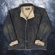 Load image into Gallery viewer, Vintage 90s Sherpa Lined Dark Denim Jacket | XL
