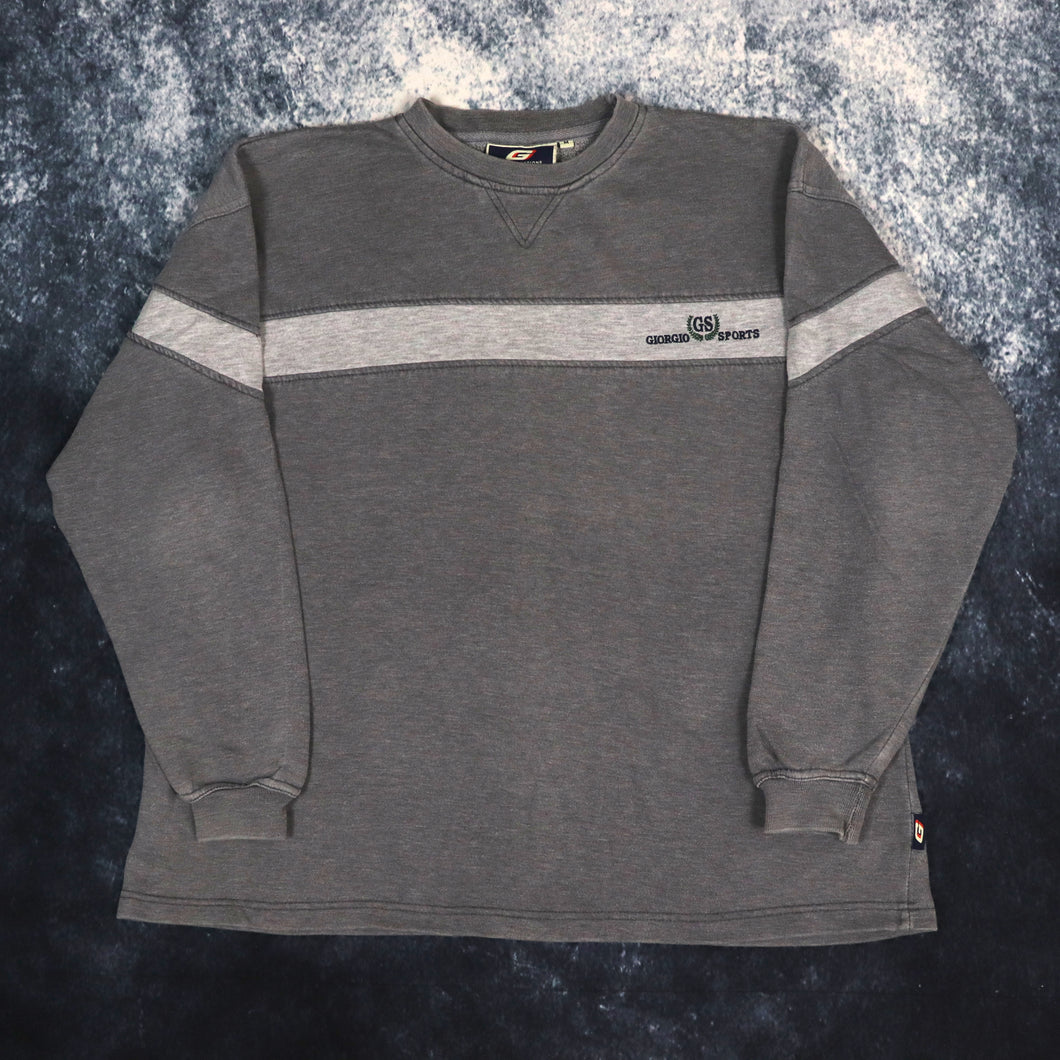 Vintage 90s Two Tone Grey Giorgio Sports Sweatshirt | Medium