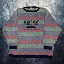 Load image into Gallery viewer, Vintage 90s Stripy Paris Sport Club Fleece Sweatshirt | XXL

